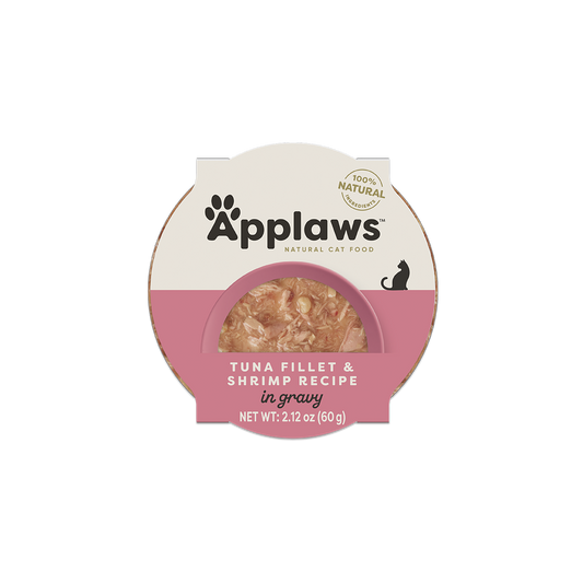 Applaws Natural Wet Cat Food Tuna Fillet & Shrimp Recipe in Gravy (2.12oz)