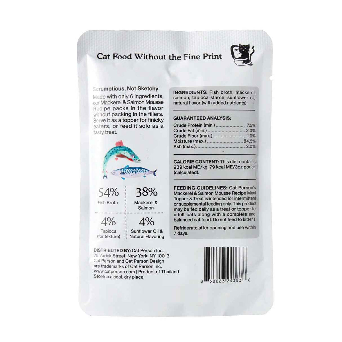 Cat Person Cat Mousse Mackerel & Salmon 3oz Pouch