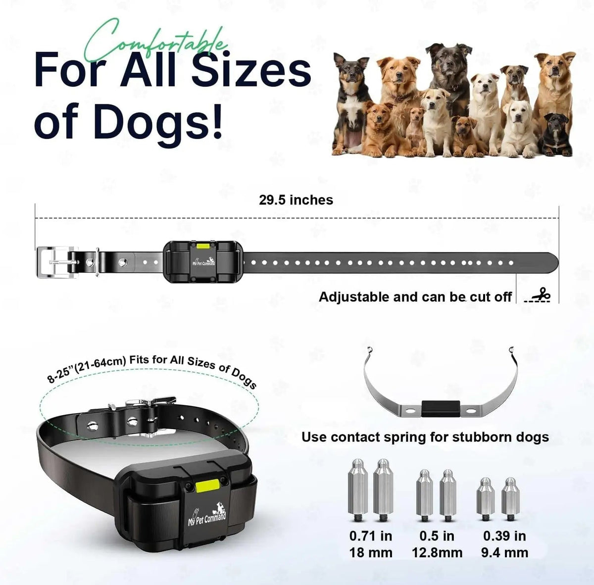 Waterproof Rechargeable Dog Training Collar – 1-Mile Range, 2-Dog System