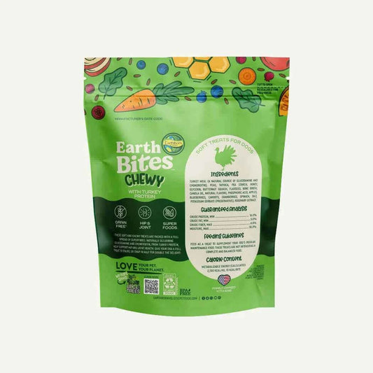 EarthBites Chewy with Turkey Protein, Grain Free Dog Treats (7oz)
