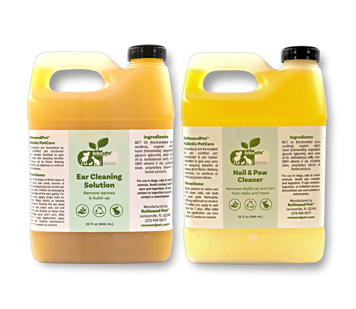 Natural Pet Ear and Nail Cleaner Kit - Gentle, Effective Grooming Solutions - Creature Comforts
