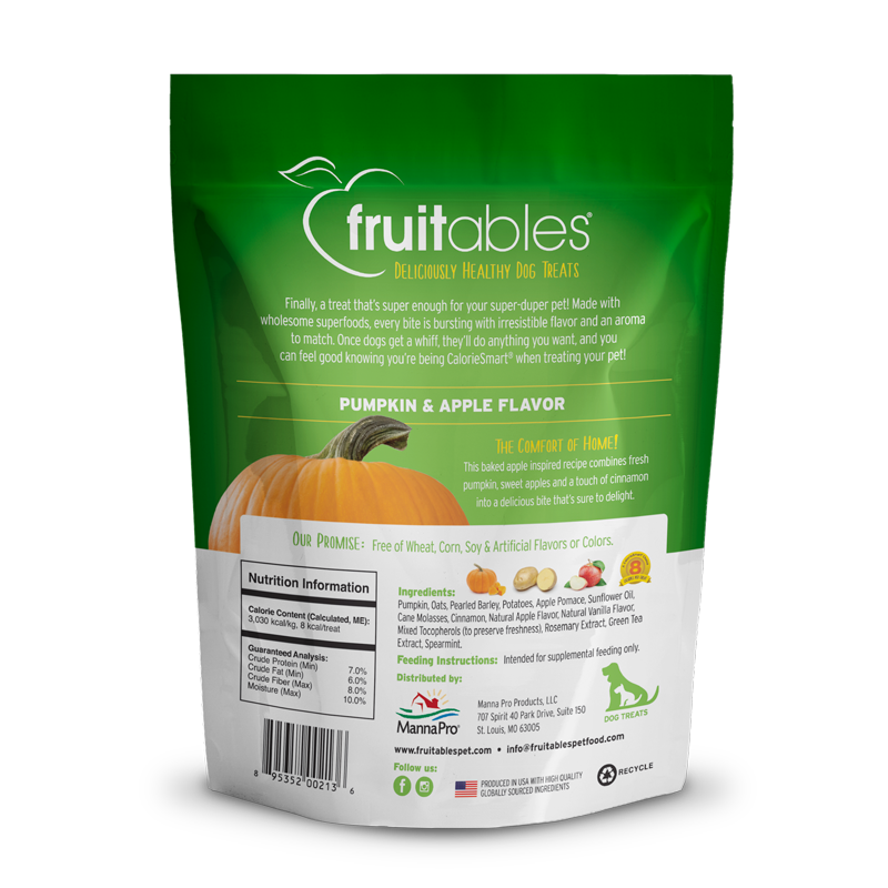 Fruitables Healthy Dog Treats: Pumpkin & Apple (7oz)