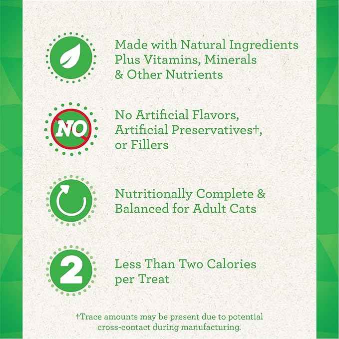 Greenies Greenies Feline Smartbites Skin & Fur Crunchy and Soft Natural Cat Treats, Chicken Flavor