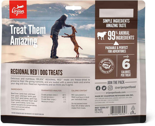 Orijen Regional Red Freeze Dried Dog Treats (3.25oz)