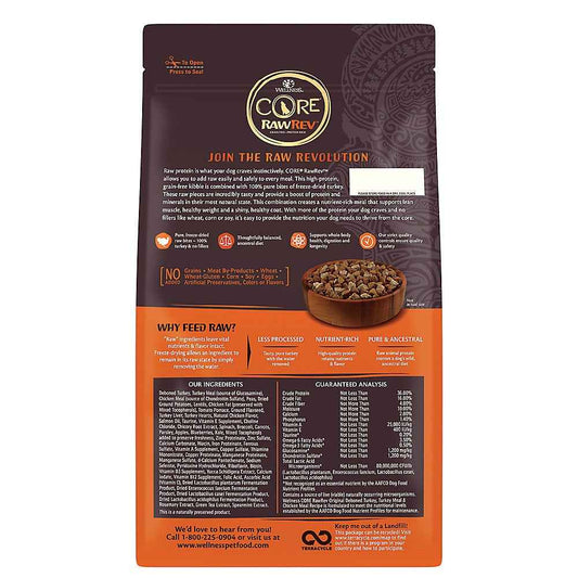 Wellness Core RawRev Deboned Turkey & Chicken Meal Dry Dog Food (4lb)