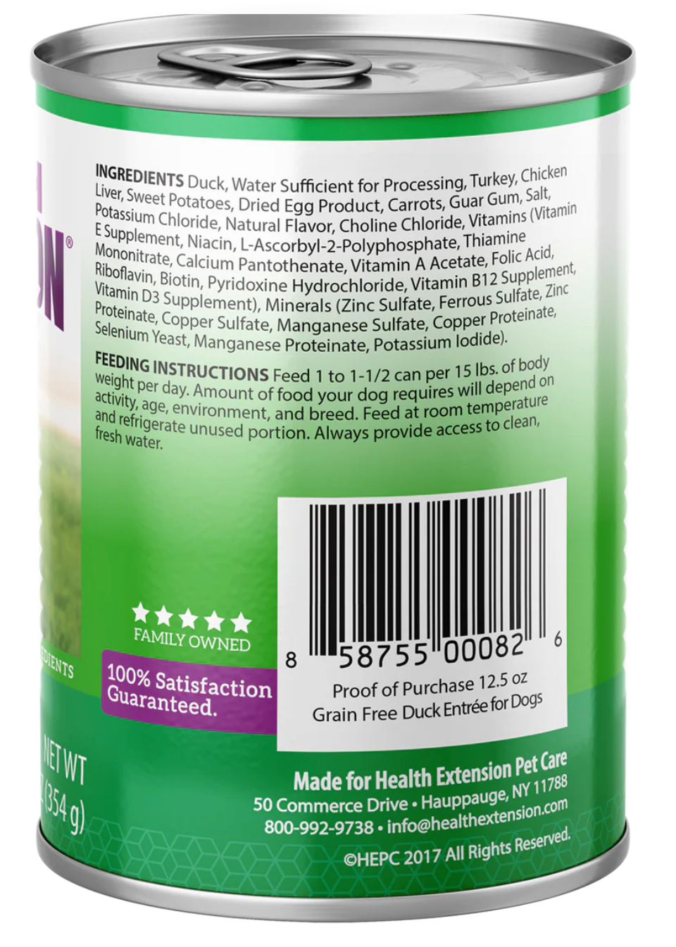 Health Extension All Life Stages Grain Free Duck Entree Wet Dog Food (12.5oz)