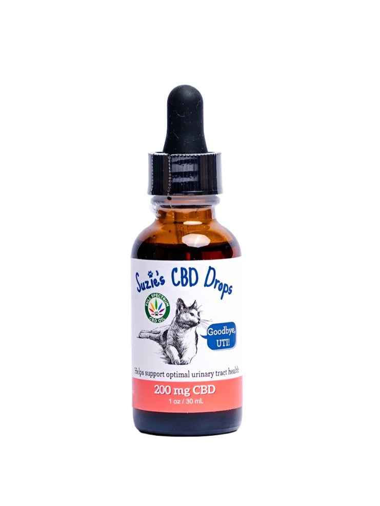 Suzie's CBD Goodbye UTI Drops For Cats, 200mg (10oz)