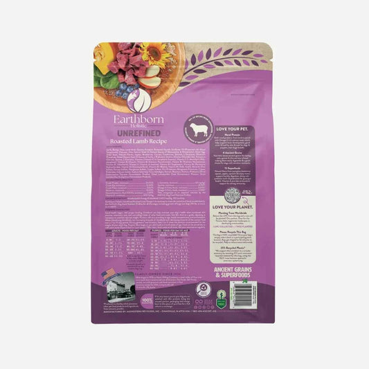 Earthborn All Life Stages Unrefined Ancient Roasted Lamb Dry Dog Food