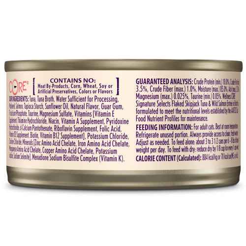 Wellness Core Adult Signature Select Flaked Skipjack Tuna and Salmon Entree Wet Cat Food
