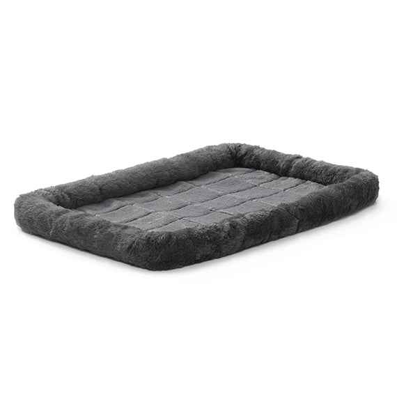Midwest QuietTime Sheepskin Pet Bed Gray 24x18