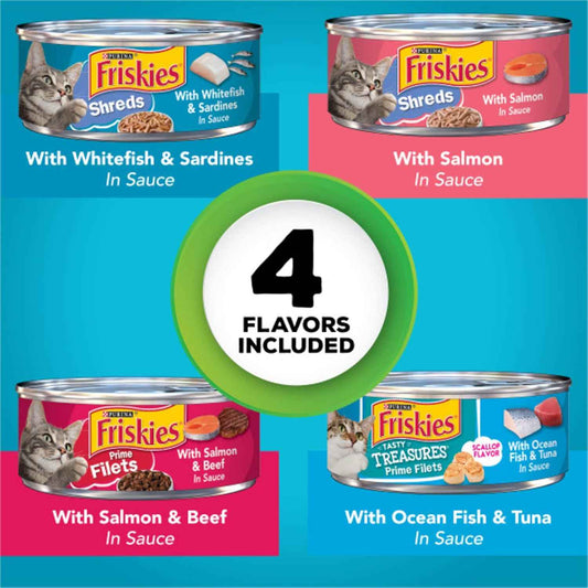 32Ct 5.5oz Friskies Fish-A-Licious Variety Pack