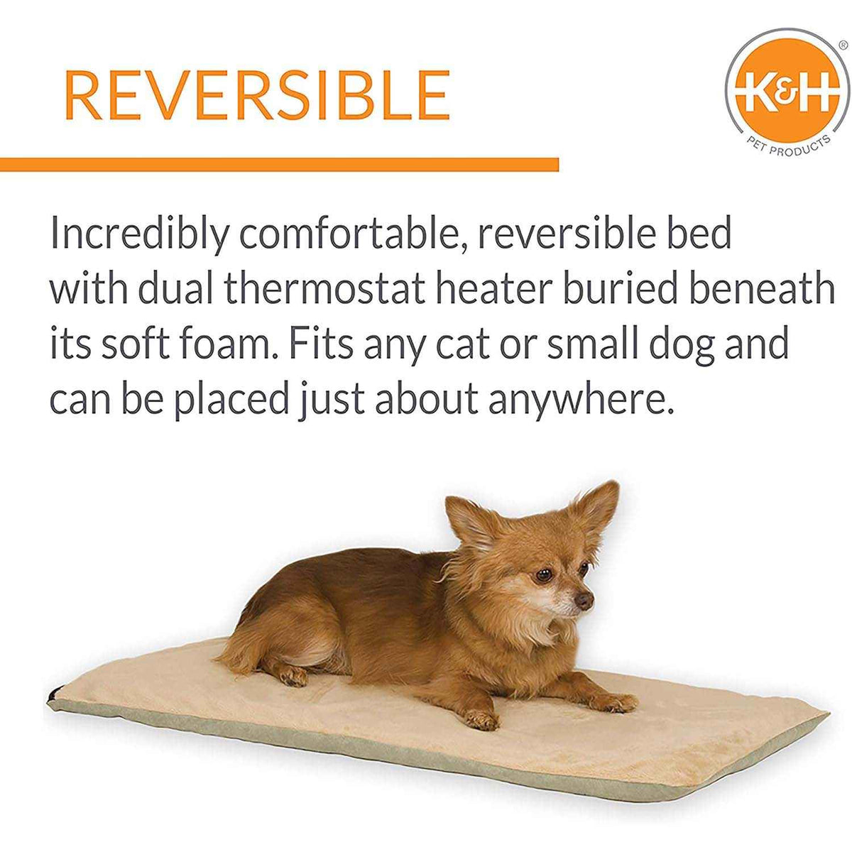 K&H Thermo-Pet Heated Mat for Small Dogs and Cats – Indoor Heated Bed Pad