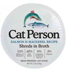 Cat Person Cat Shredded Salmon & Mackerel In Broth 2.75oz