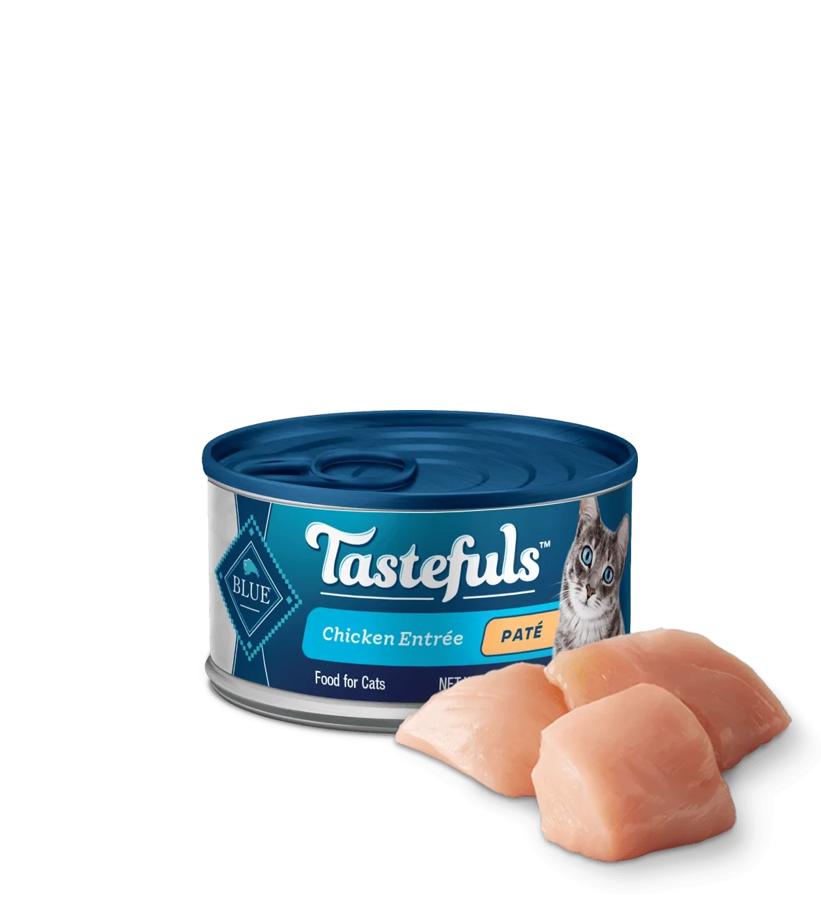 Blue Buffalo Tastefuls Indoor Pate Chicken Entree Wet Cat Cans