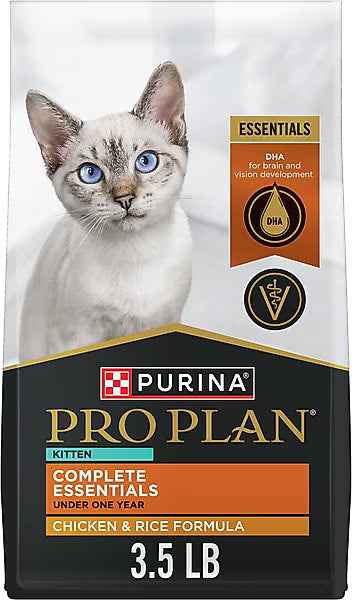 Pro Plan Kitten Chicken & Rice Formula Dry Cat Food (3.5lb)