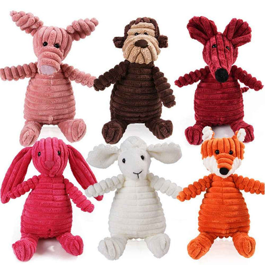 Vocal Animal Plush Dog Toy for Molar Teeth Cleaning and Fun Playtime - Creature Comforts