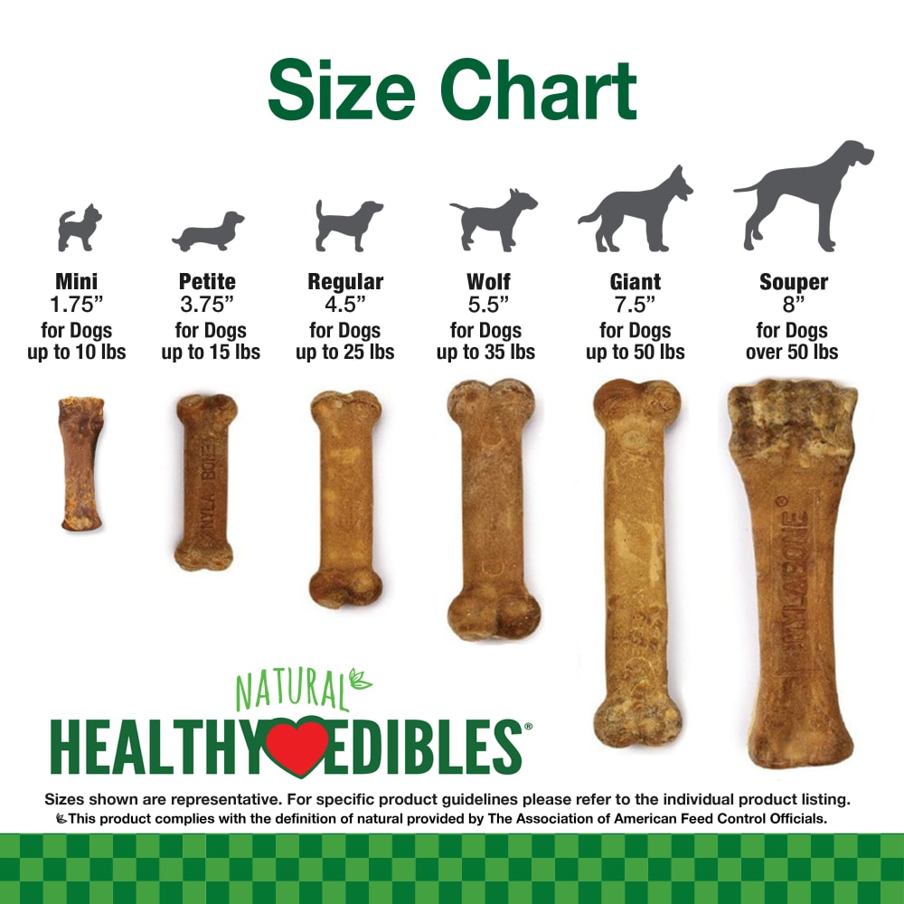 Nylabone Healthy Edibles Chicken Dog Treats Regular (3pk) (4.9oz)