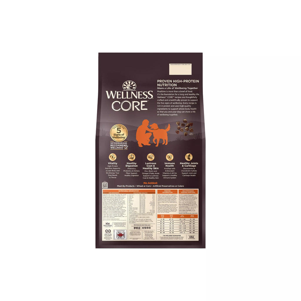 Wellness Core Adult Grain Free Original Turkey and Chicken Dog Food