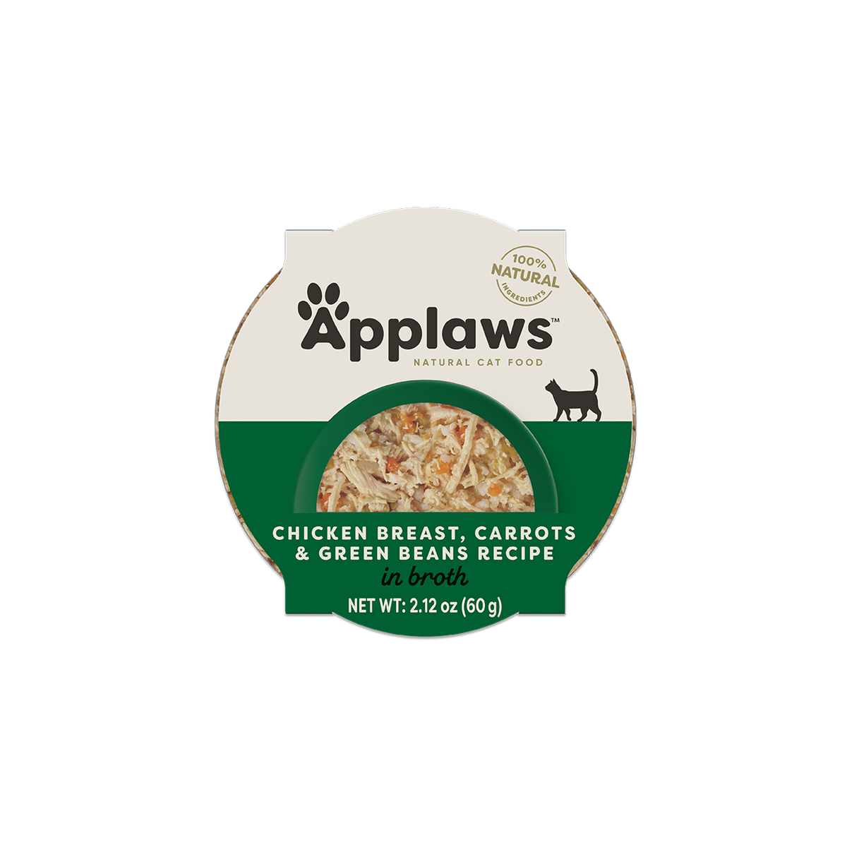 Applaws Natural Wet Cat Food Chicken Breast, Carrots & Green Beans Recipe in Broth (2.12oz)