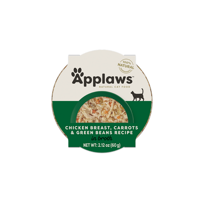 Applaws Natural Wet Cat Food Chicken Breast, Carrots & Green Beans Recipe in Broth (2.12oz)