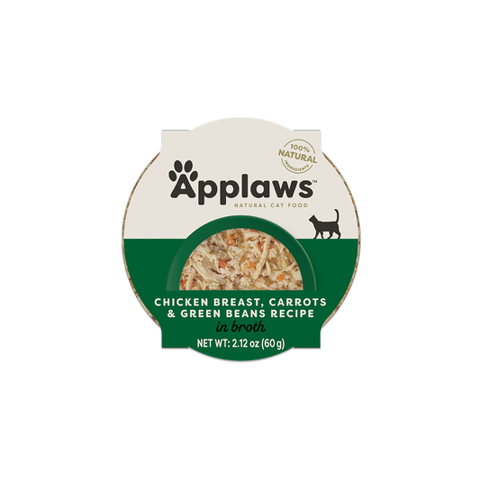 Applaws Natural Wet Cat Food Chicken Breast, Carrots & Green Beans Recipe in Broth (2.12oz)