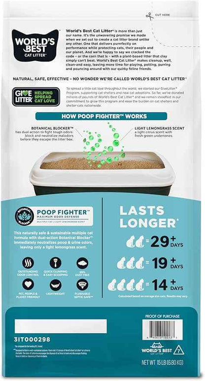 World's Best Cat Litter Poop Fighter Mulitcat
