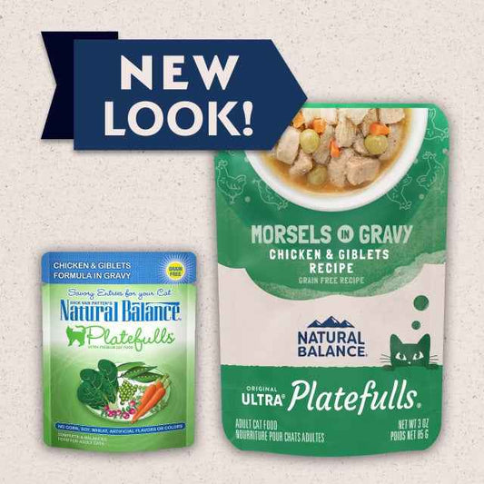 Natural Balance Cat Pouch Platefulls Chicken & Giblets (3oz)