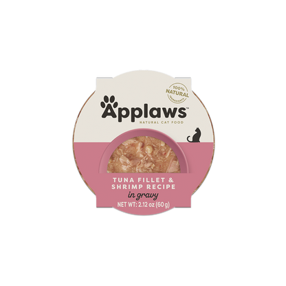 Applaws Natural Wet Cat Food Tuna Fillet & Shrimp Recipe in Gravy (2.12oz)