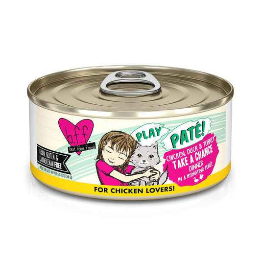 BFF Adult Play Paté Take Chance Chicken, Duck and Turkey Wet Cat Food (5.5oz)