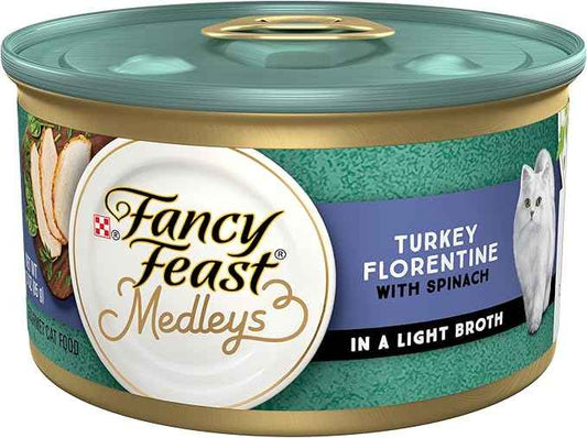 Fancy Feast Medleys Turkey Florentine Wet Cat Food (3oz)