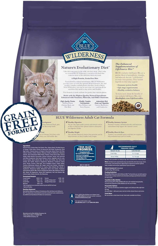 Blue Buffalo Wilderness Adult Grain-Free Chicken Dry Cat Food (6lb)