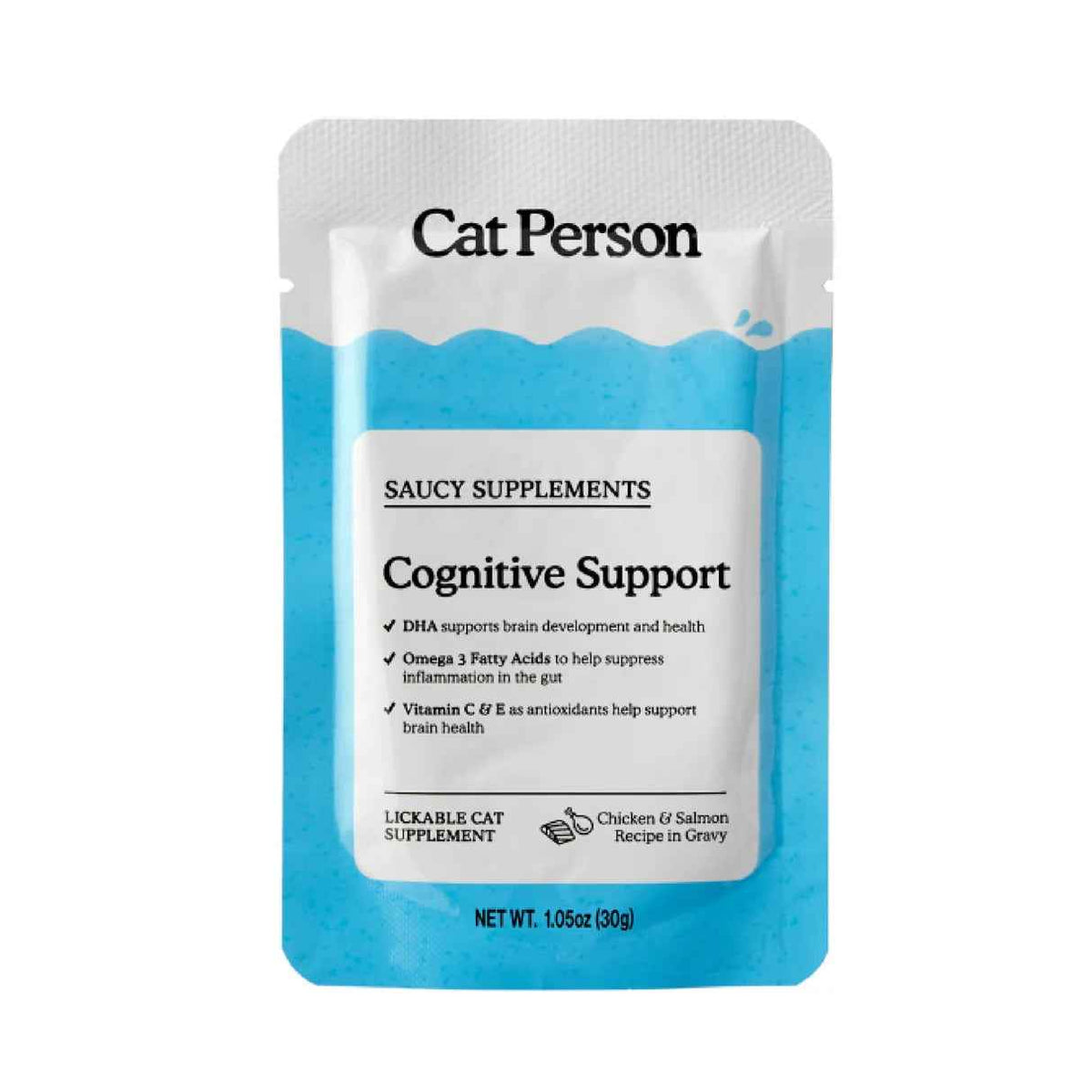 Cat Person Cat Supplement Cognitive Support Chicken & Salmon 1.05oz Pouch