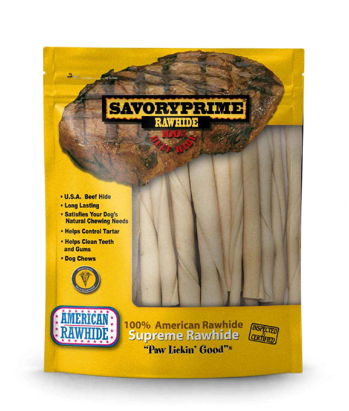 Savory Prime AMERICAN Twist Sticks White (5inch) (30pk)