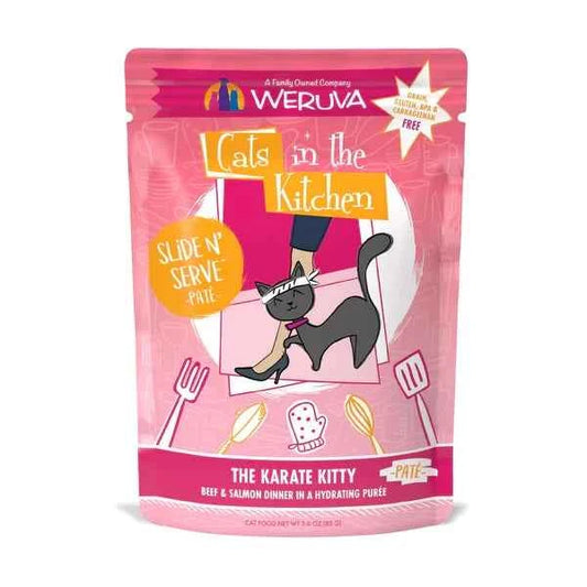 Cats in the Kitchen Paté The Karate Kitty Beef & Salmon Dinner in a Hydrating Purée (3oz)