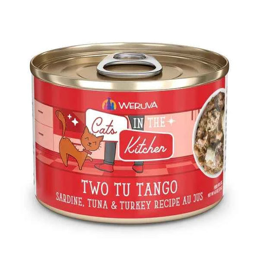 Cats in the Kitchen Two Tu Tango Sardine,Tuna and Turkey Recipe Au Jus (6oz)