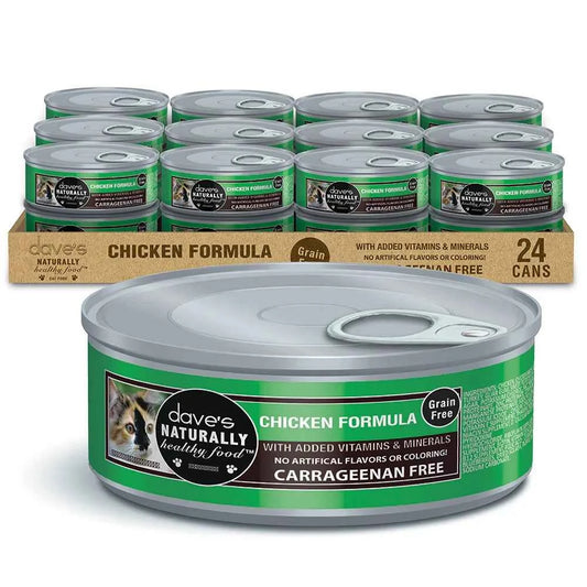 Dave's Naturally Healthy Grain Free Chicken Formula Wet Cat Food (5.5oz)