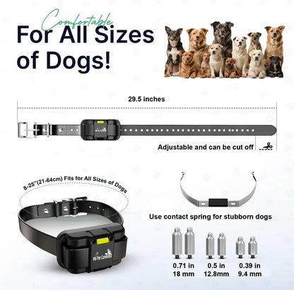 Waterproof Rechargeable Dog Training Collar – 1-Mile Range, 2-Dog System