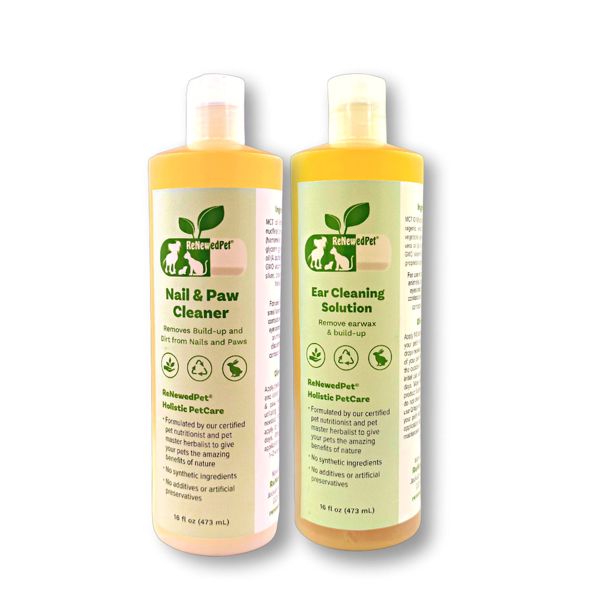 Natural Pet Ear and Nail Cleaner Kit - Gentle, Effective Grooming Solutions - Creature Comforts