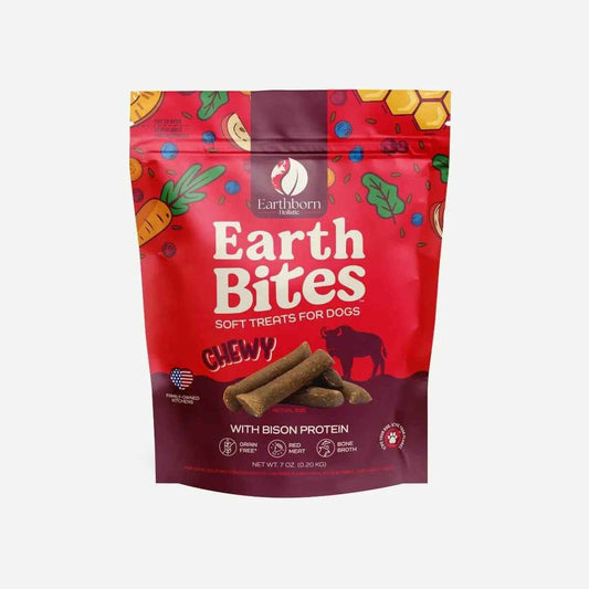EarthBites Chewy with Bison Protein, Grain Free Dog Treats (7oz)