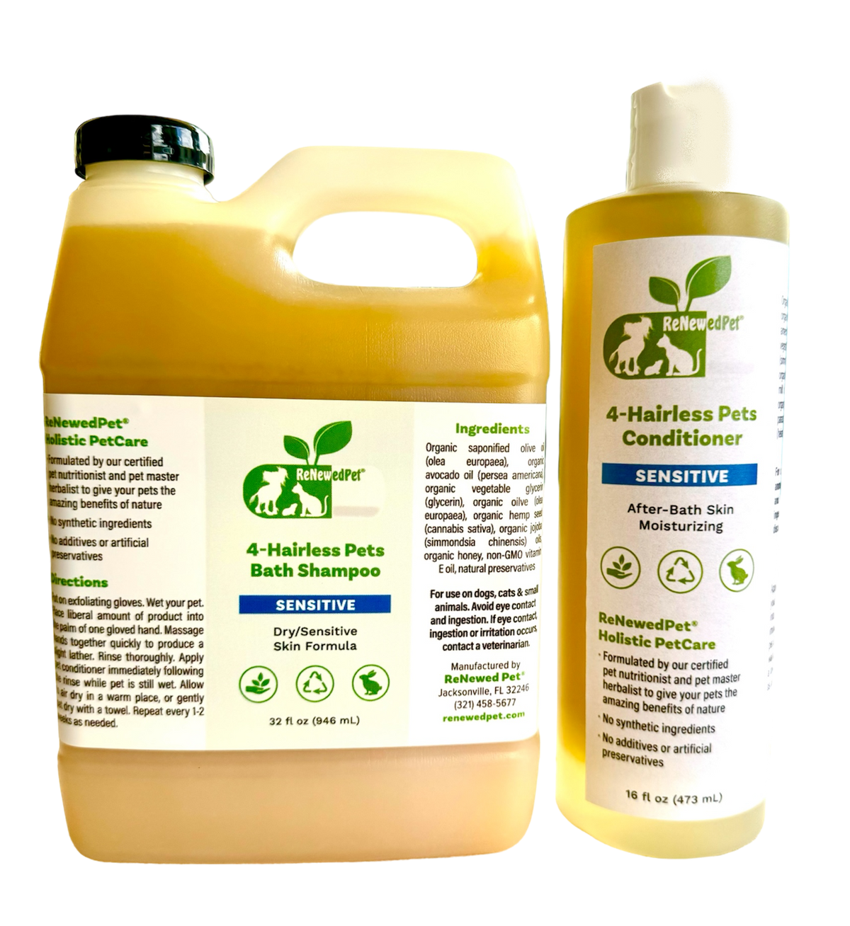 Gentle Sensitive Pet Shampoo for Hairless Pets – Creature Comforts