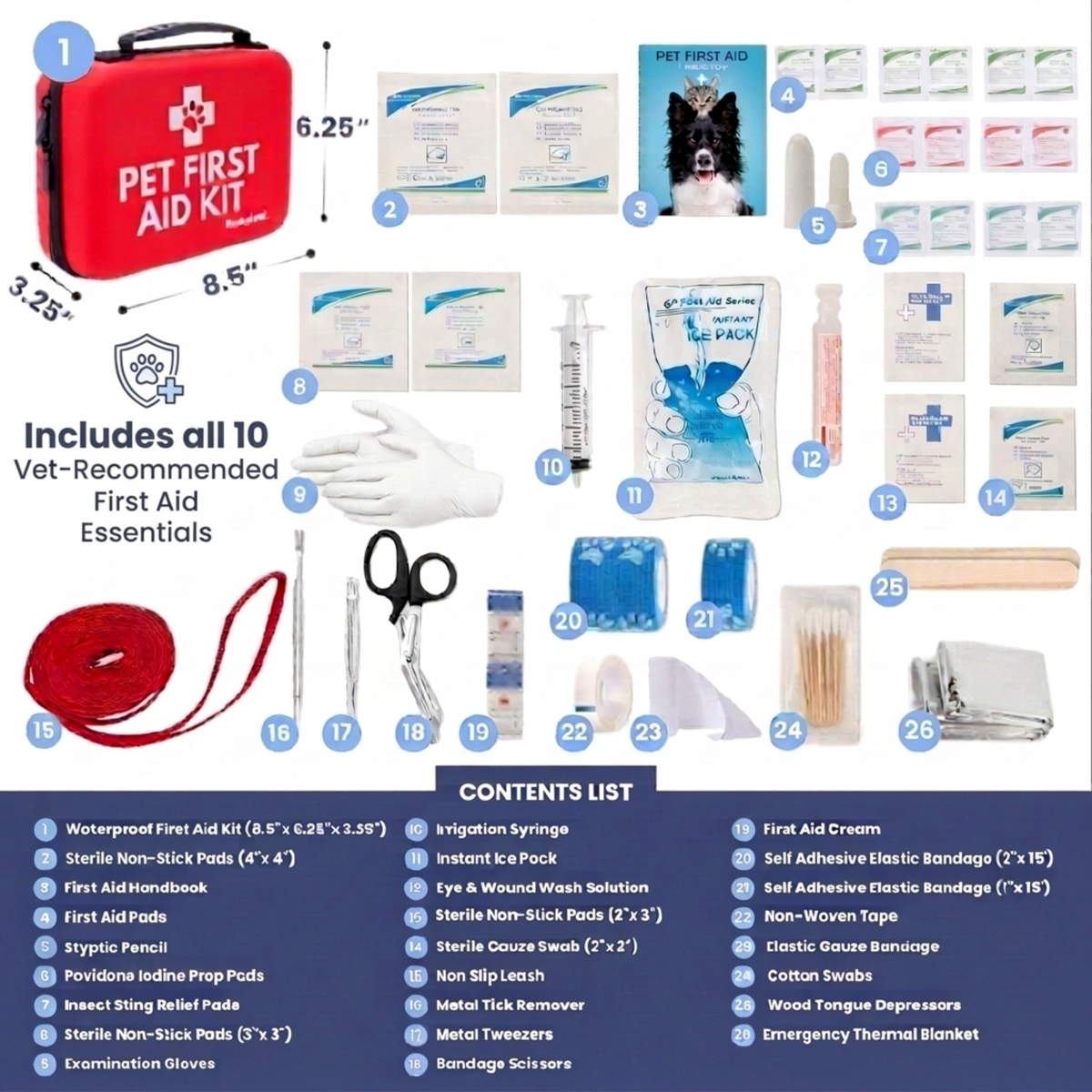 Essential Pet First Aid Kit for Dogs & Cats – Your Best Friend’s Safety Companion - Creature Comforts