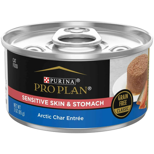 Pro Plan Sensitive Skin & Stomach Arctic Char Entree Grain Free Classic Wet Cat Food (3oz)