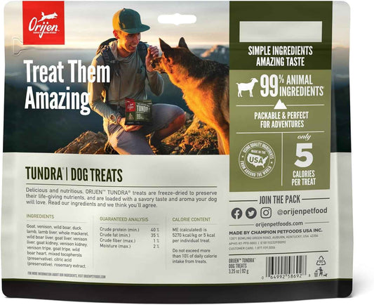 Orijen Tundra Freeze Dried Dog Treats (3.25oz)