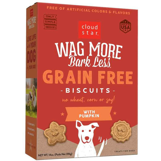 Wagmore Grain Free Pumpkin Oven Baked Biscuits Dog Treats (14oz)