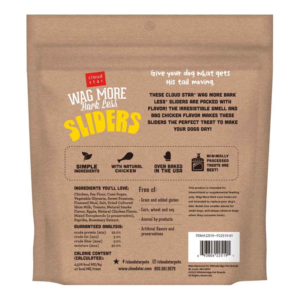 Wagmore Grain Free Sliders BBQ Chicken Dog Treats (8oz)