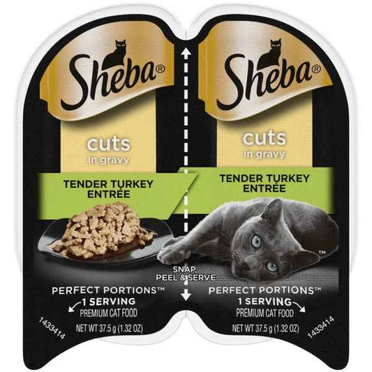 Sheba Perfect Portions Cuts Turkey in Gravy Wet Cat Food (2.65oz)