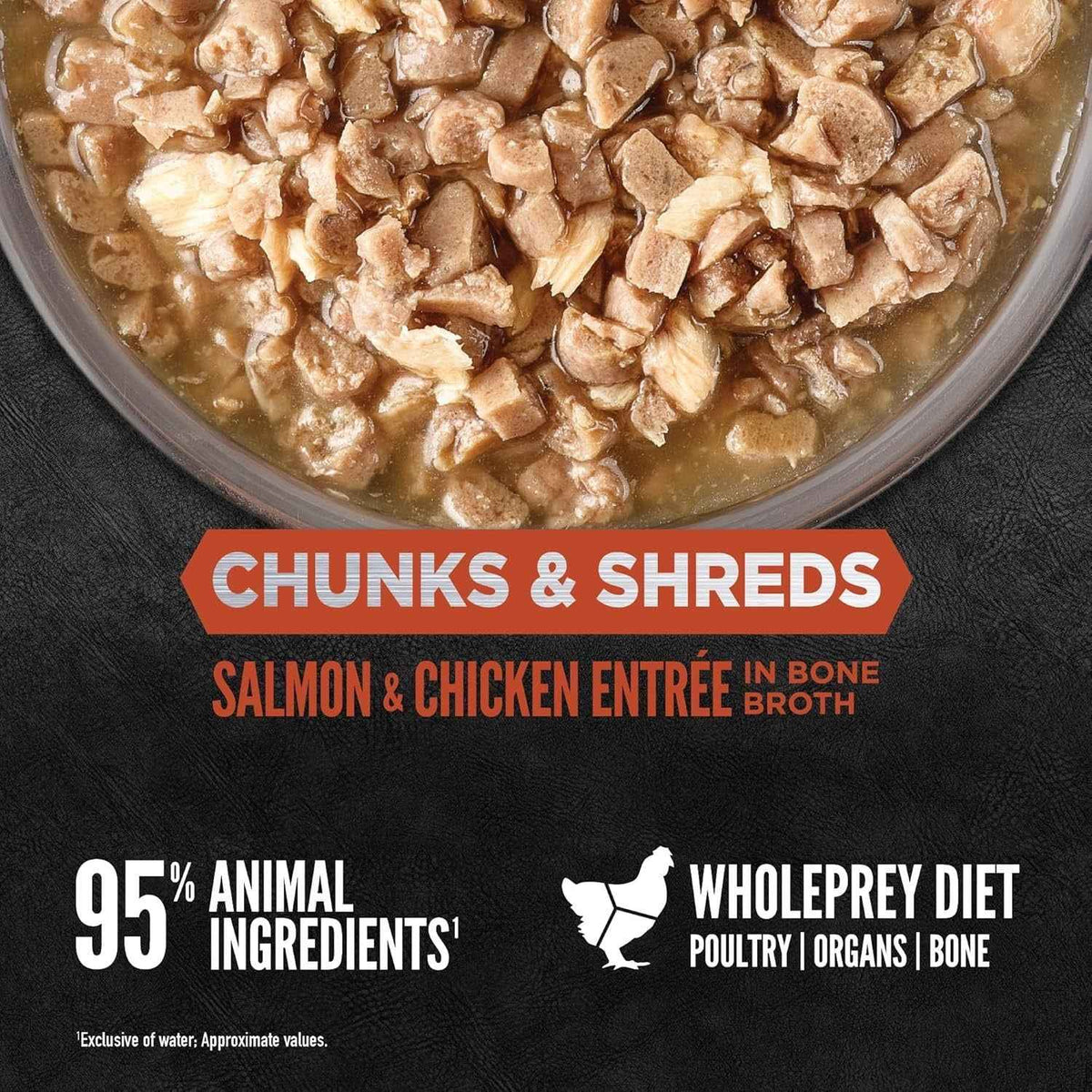 Orijen Grain Free Chunks & Shreds, Salmon & Chicken Wet Cat Food (3oz)