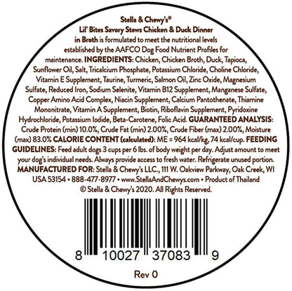 Stella & Chewy’s Lil Bites Stew Chicken & Duck Dog Food (2.7oz)