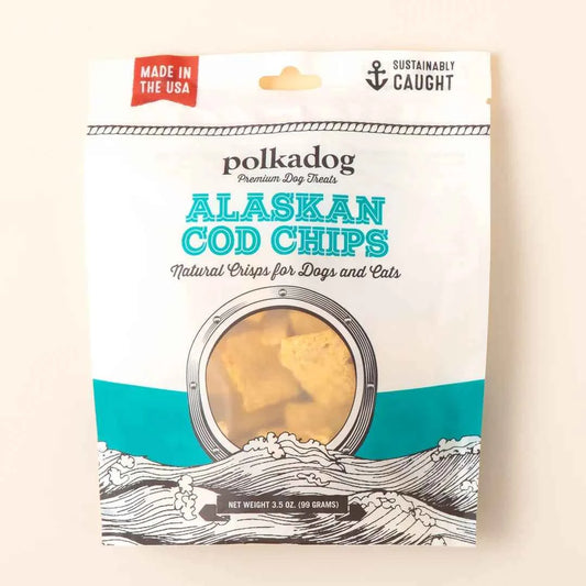 Polkadog Alaskan Cod Chips Dog Treats (3.5oz)