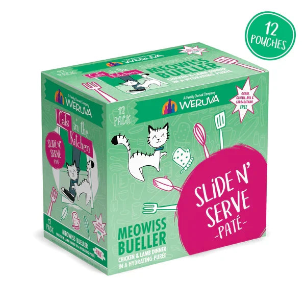 Cats in the Kitchen Paté Slide N' Serve Meowiss Bueller Chicken & Lamb Dinner in a Hydrating Purée (3oz)